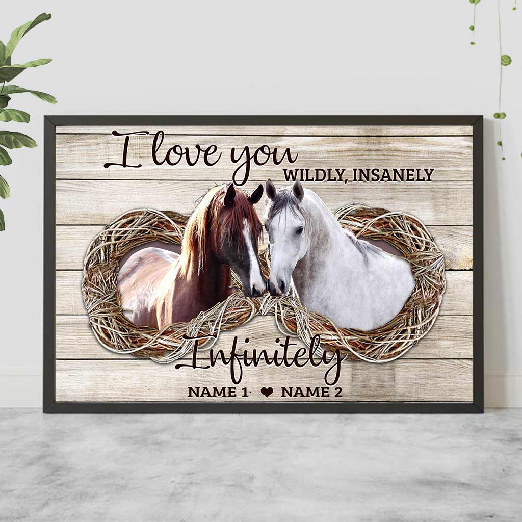I Love You Insanely - Personalized Couple Horse Poster
