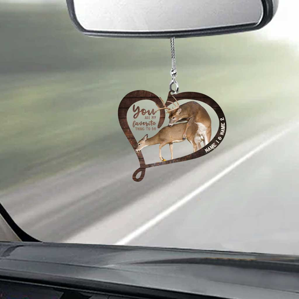 You Are My Favorite Thing To Do - Personalized Couple Hunting Transparent Car Ornament