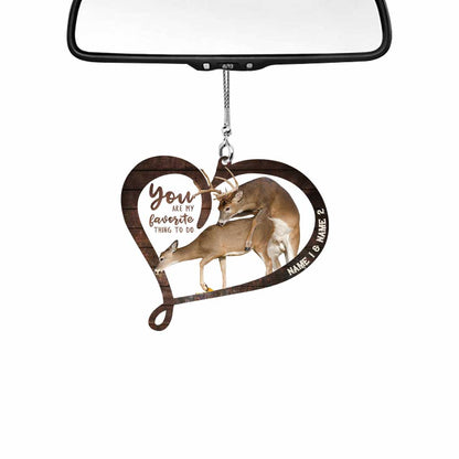 You Are My Favorite Thing To Do - Personalized Couple Hunting Transparent Car Ornament