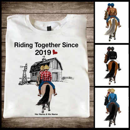 Riding Together Since - Personalized Couple Horse T-shirt and Hoodie