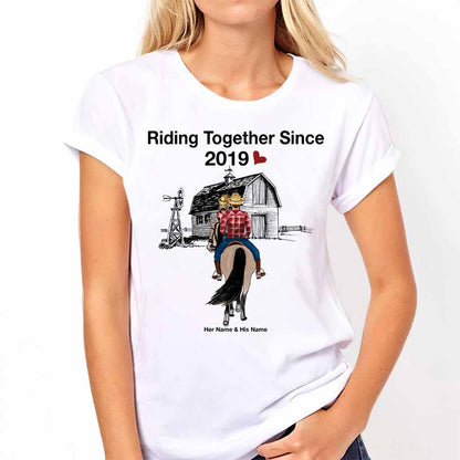 Riding Together Since - Personalized Couple Horse T-shirt and Hoodie