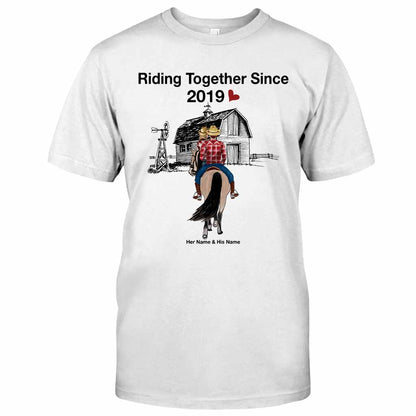 Riding Together Since - Personalized Couple Horse T-shirt and Hoodie