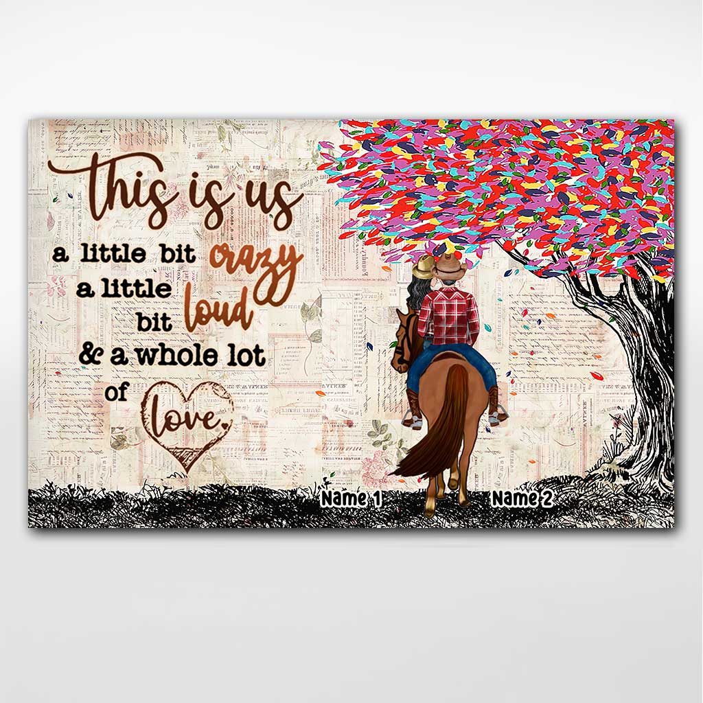 Love Is Love - Personalized Couple Horse Poster