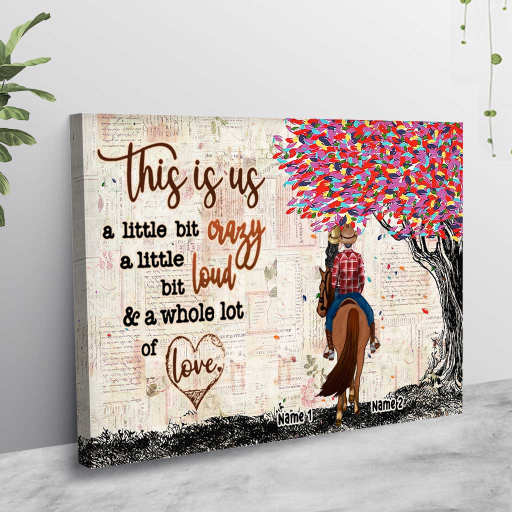 Love Is Love - Personalized Couple Horse Poster