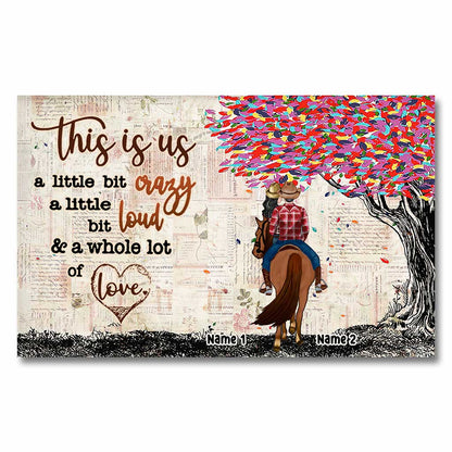 Love Is Love - Personalized Couple Horse Poster