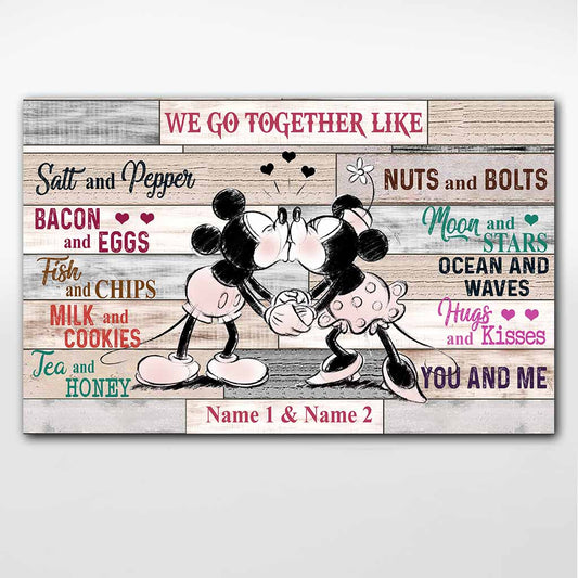 We Go Together - Personalized Couple Mouse Poster