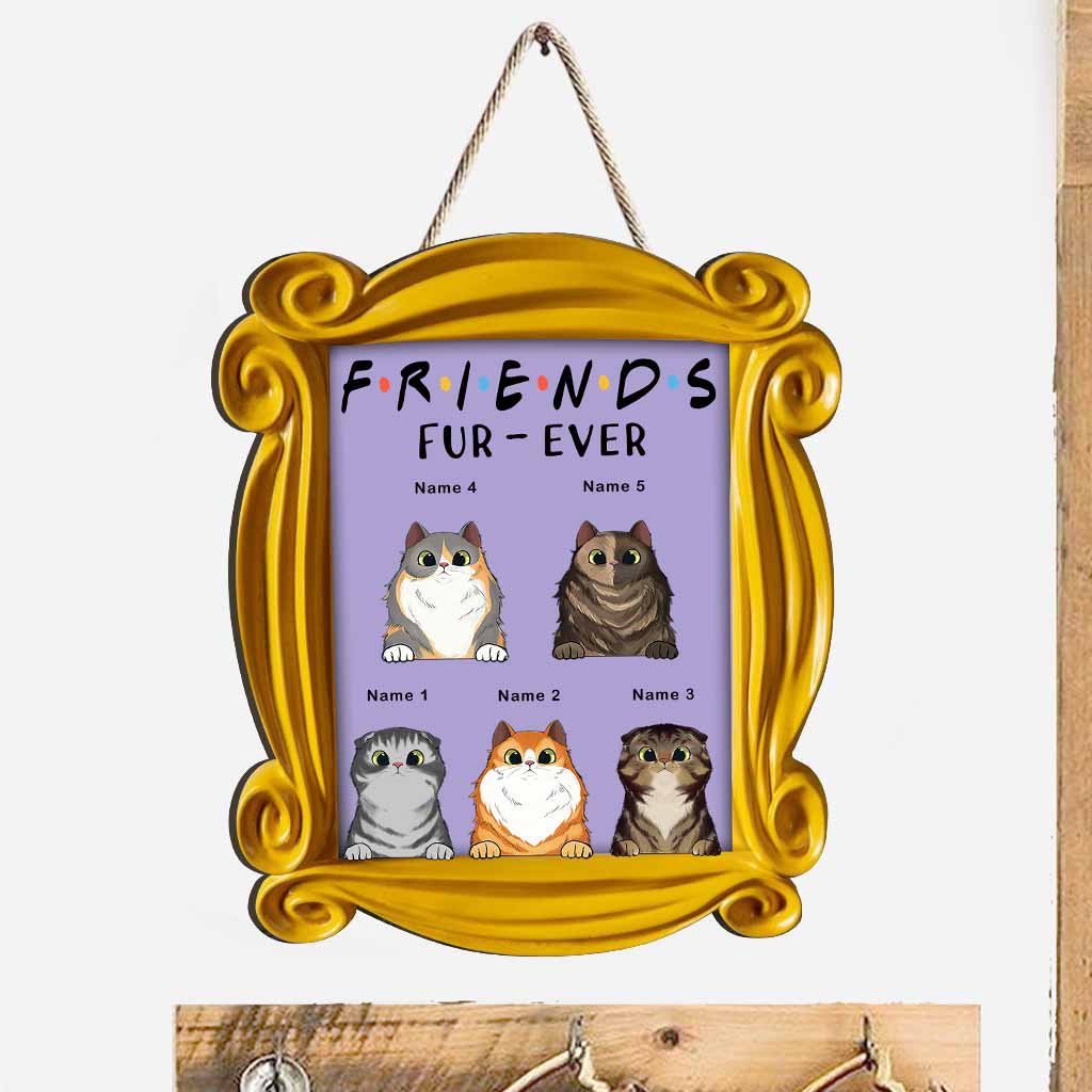 Friends Furever - Personalized Cat Wood Sign