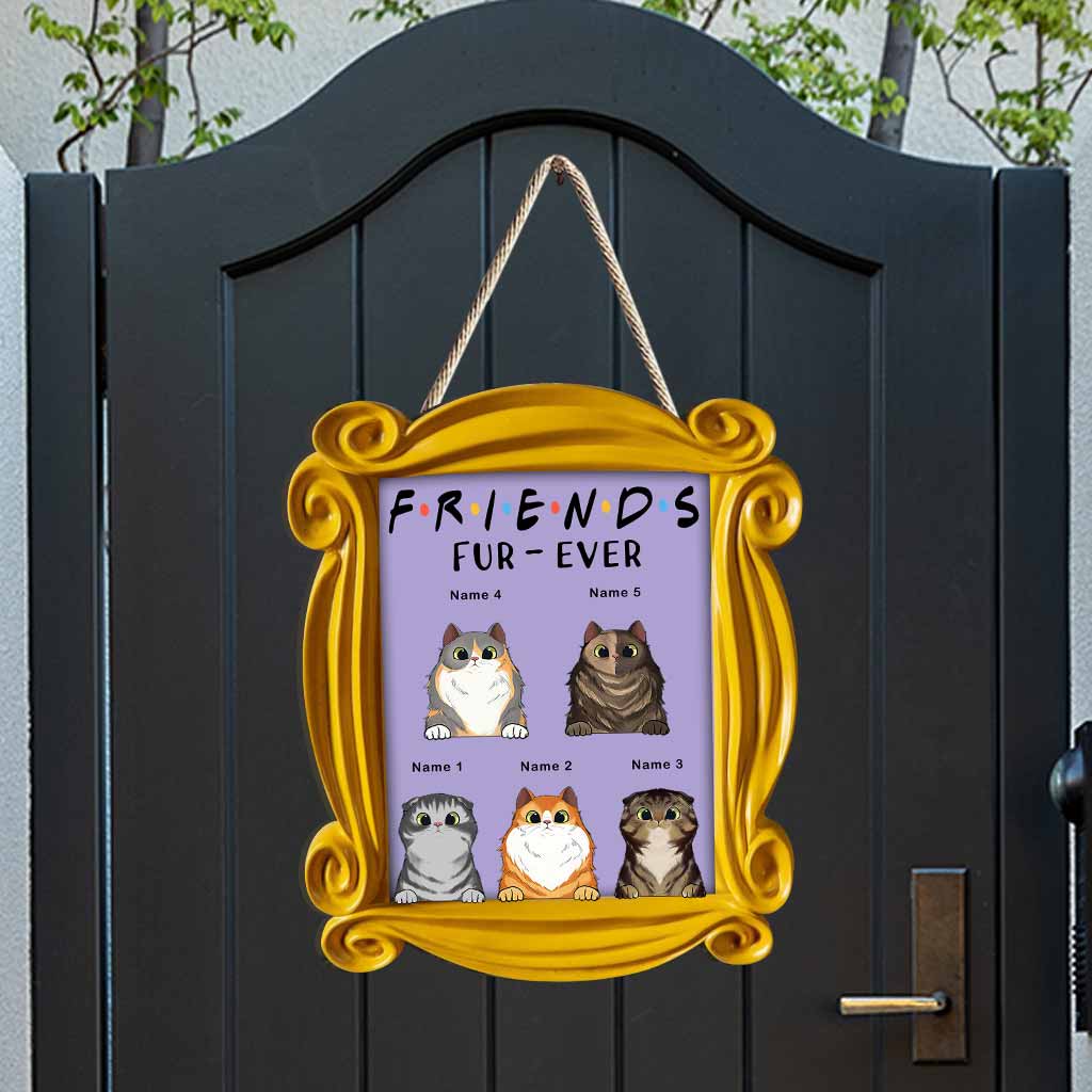 Friends Furever - Personalized Cat Wood Sign