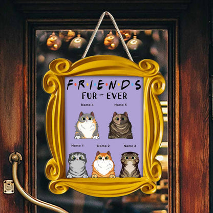 Friends Furever - Personalized Cat Wood Sign