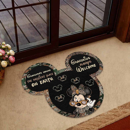 Grandma's House - Personalized Mother's Day Grandma Shaped Doormat