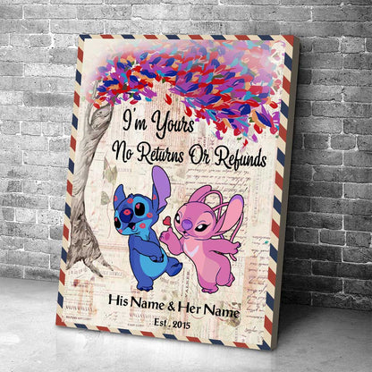 I'm Yours No Returns Or Refunds - Personalized Ohana Poster