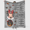 I Am Strong I Never Give Up - Personalized Daughter Blanket