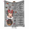 I Am Strong I Never Give Up - Personalized Daughter Blanket