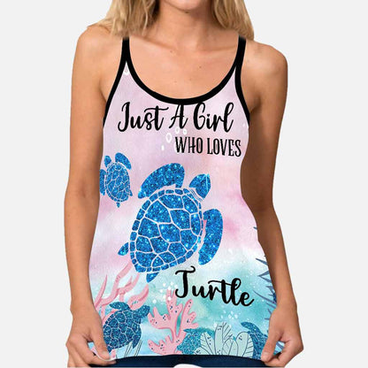 Just A Girl Who Loves Turtles - Turtle Cross Tank Top