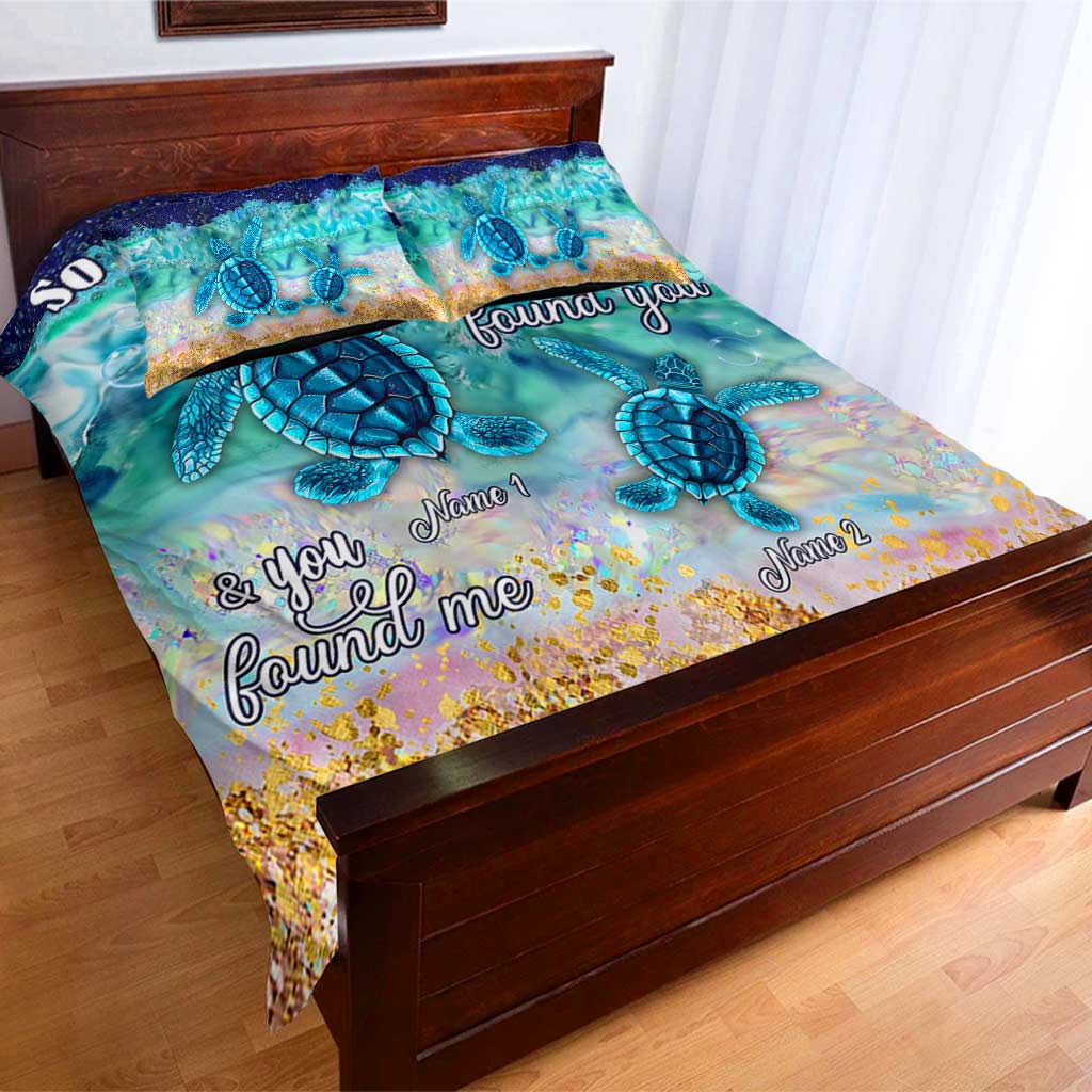 Sea Turtle Ocean Beach Crashing Waves - Personalized Turtle Bedding Set