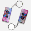 World&#39;s Best Black Dad - Personalized Father&#39;s Day African American Keychain (Printed On Both Sides)