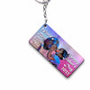 World&#39;s Best Black Dad - Personalized Father&#39;s Day African American Keychain (Printed On Both Sides)