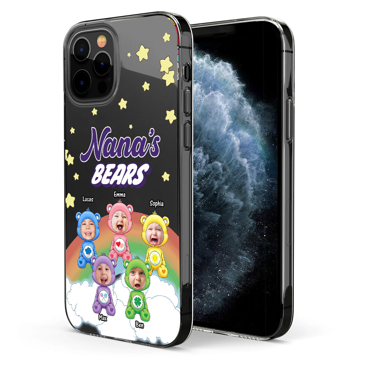 Mama's Bears - Personalized Mother Clear Phone Case