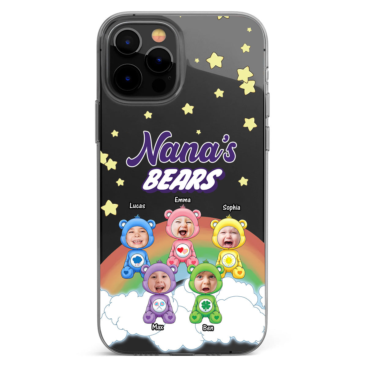 Mama's Bears - Personalized Mother Clear Phone Case