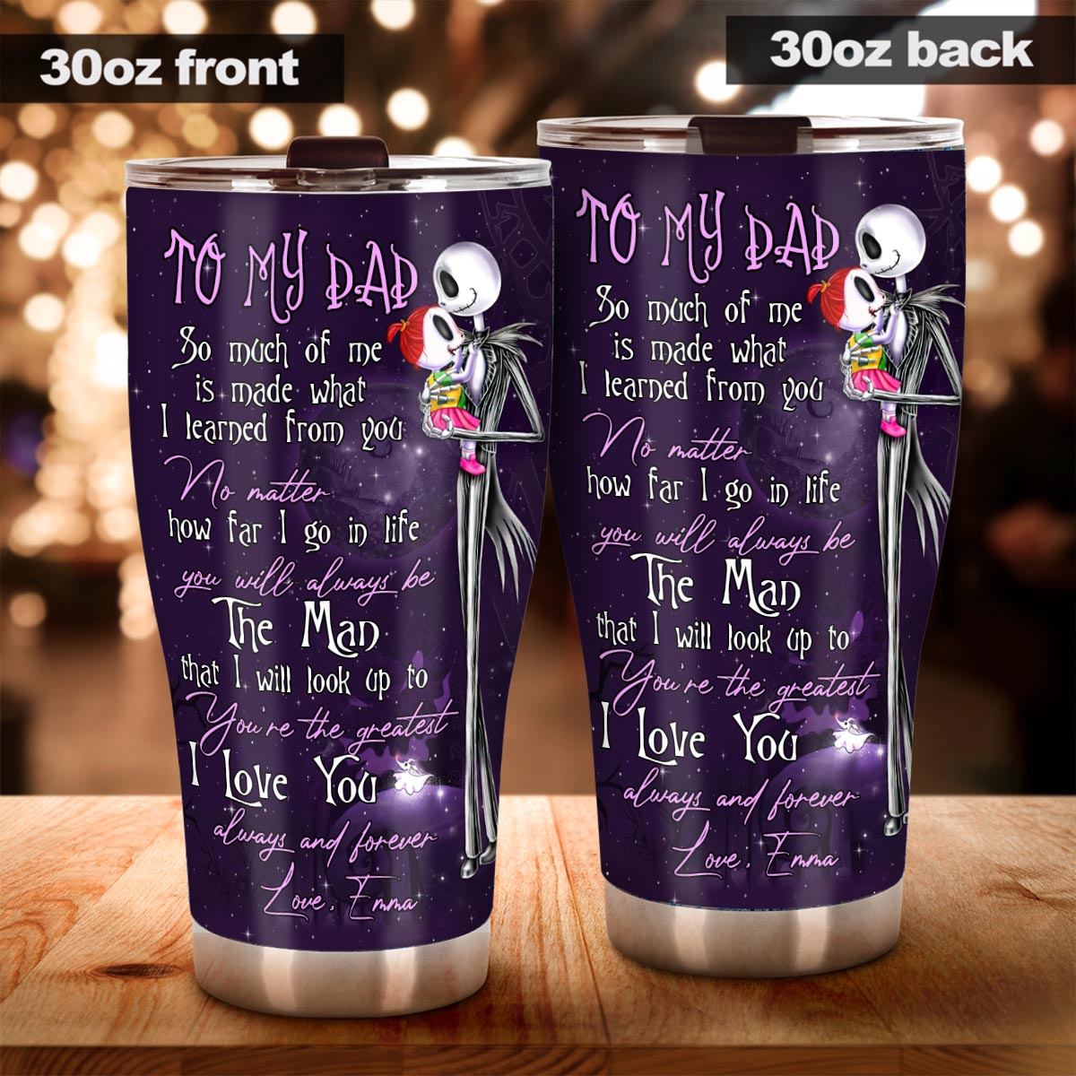 To My Dad - Personalized Nightmare Tumbler