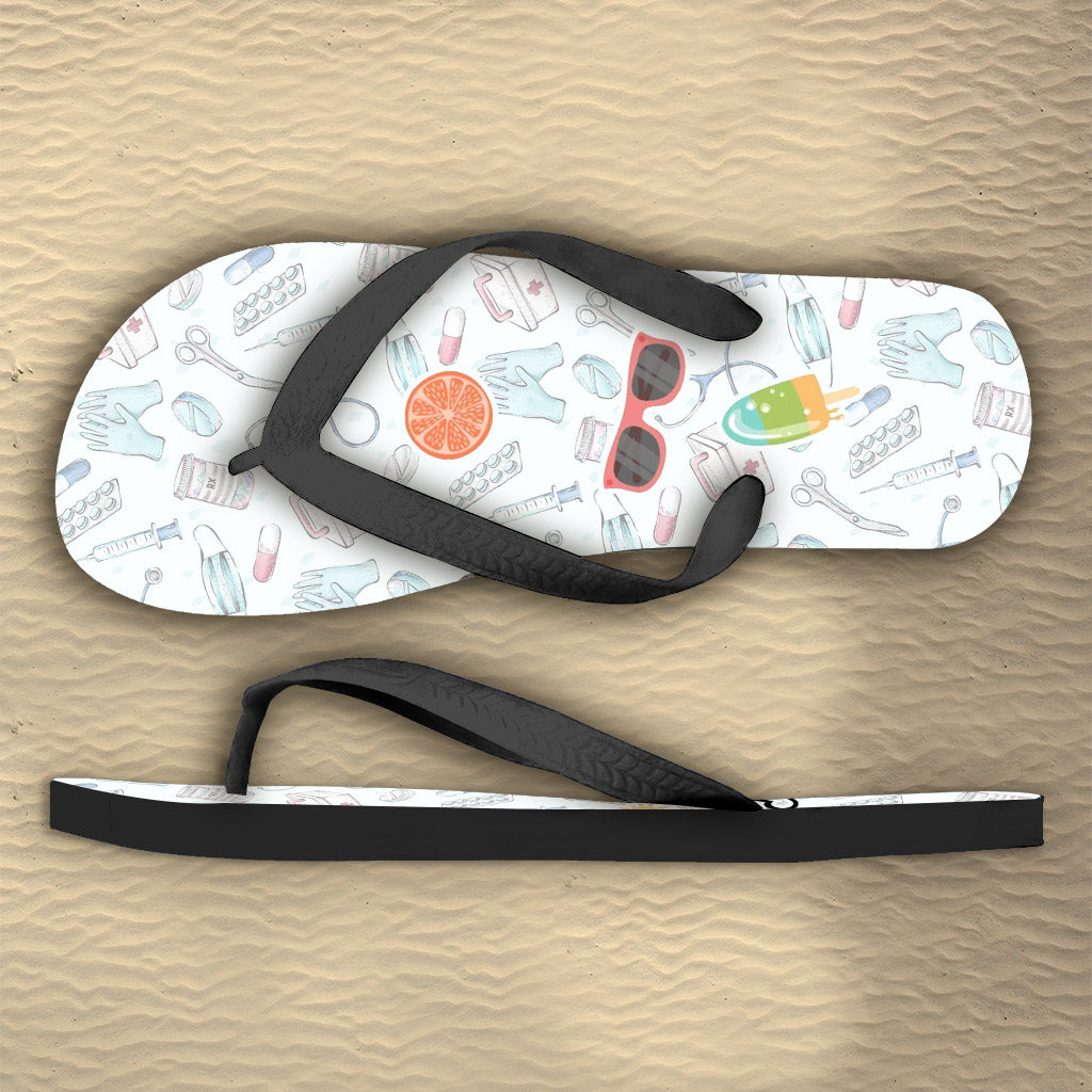 Nurse Off Duty - Personalized Flip Flops