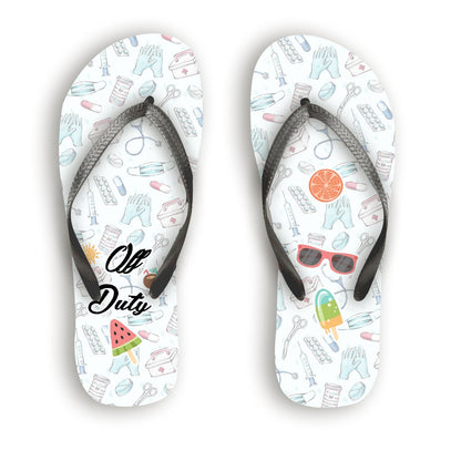 Nurse Off Duty - Personalized Flip Flops