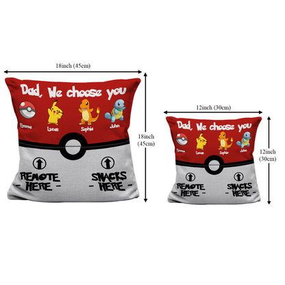 We Choose You - Personalized Monster Trainer Pocket Pillow