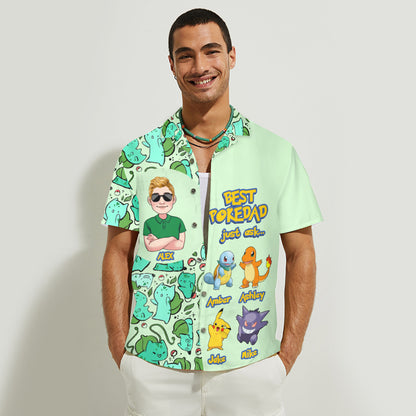 Best Pokedad - Personalized Monster Trainer Hawaiian Shirt