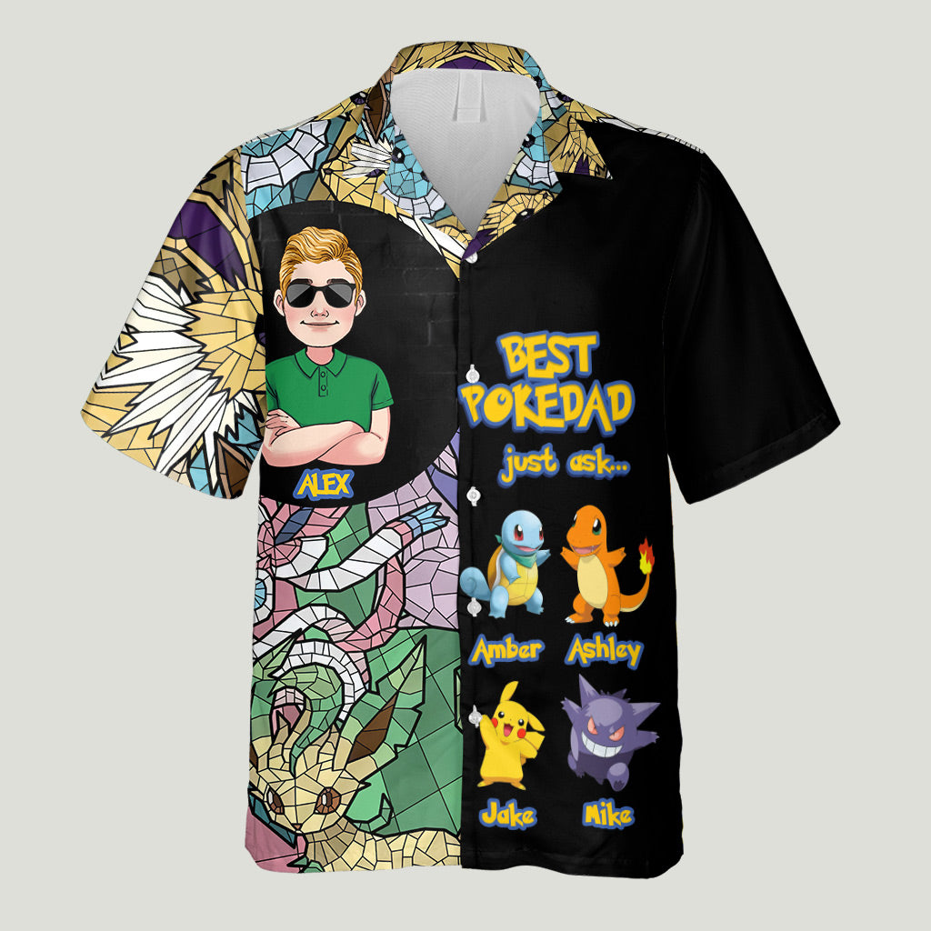 Best Pokedad - Personalized Monster Trainer Hawaiian Shirt