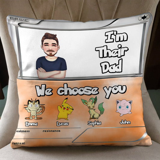 I'm Their Dad - Personalized Monster Trainer Pocket Pillow