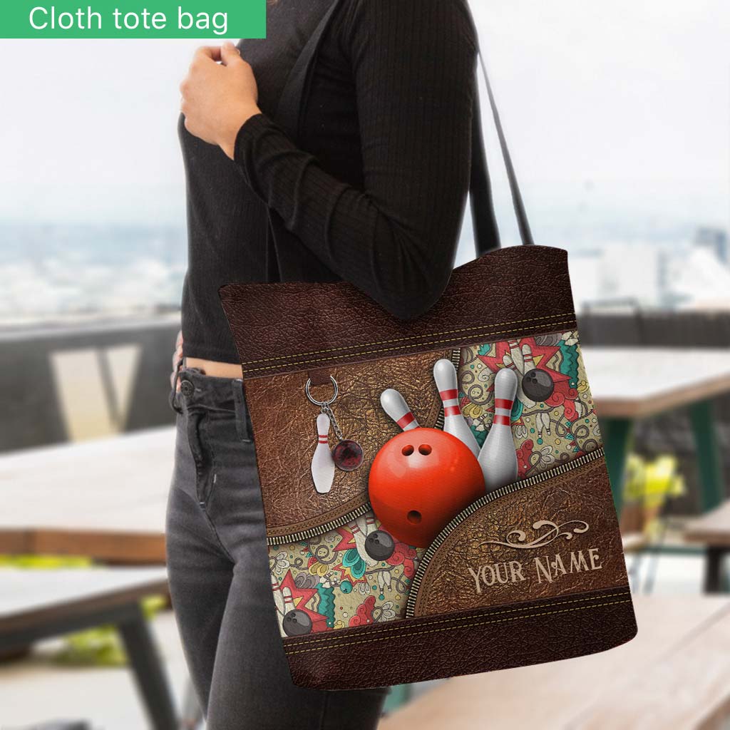 Love Bowling Personalized  Tote Bag