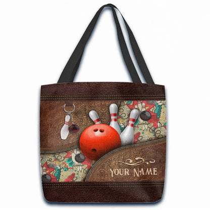 Love Bowling Personalized  Tote Bag