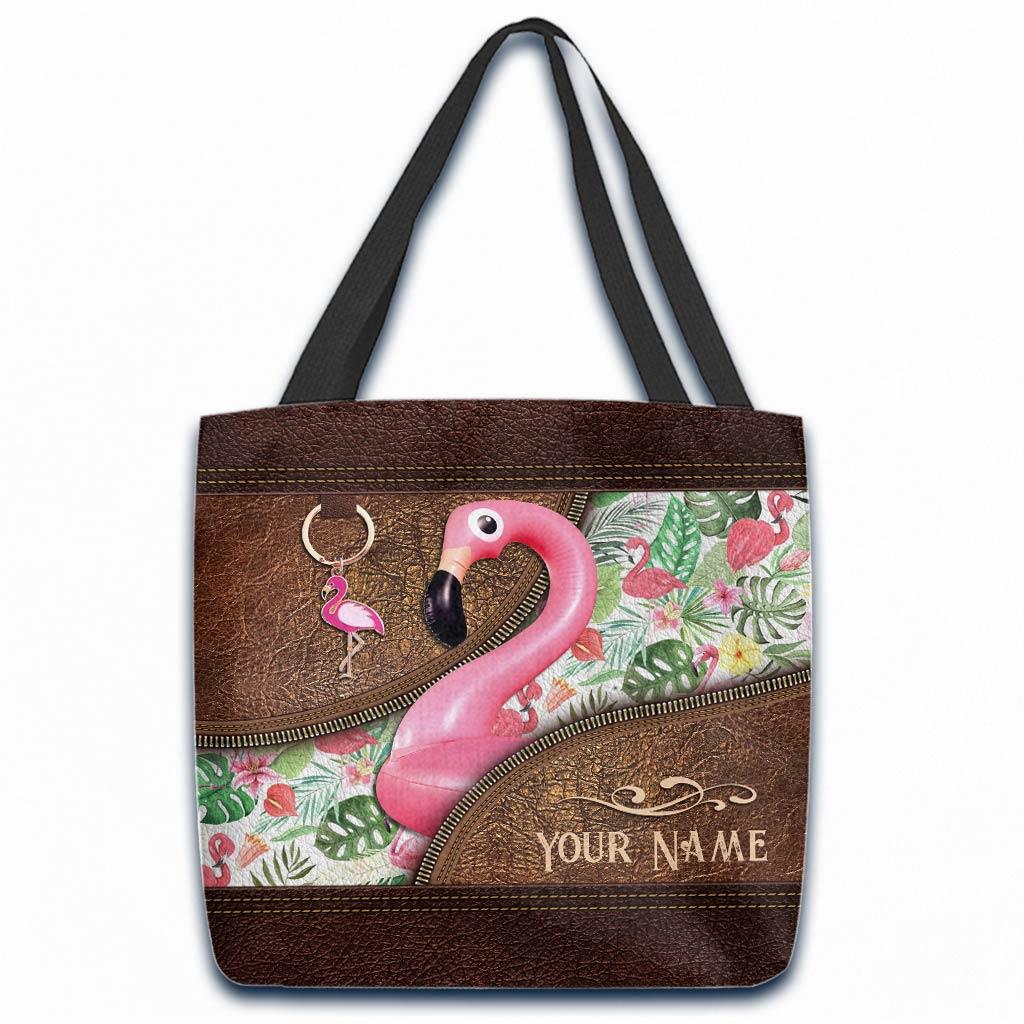 Love Flamingos Personalized Tote Bag