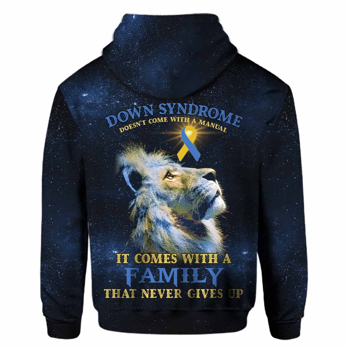 Never Gives Up - Down Syndrome Awareness Personalized All Over T-shirt and Hoodie