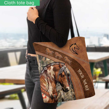 Native Horse - Personalized Horse Tote Bag