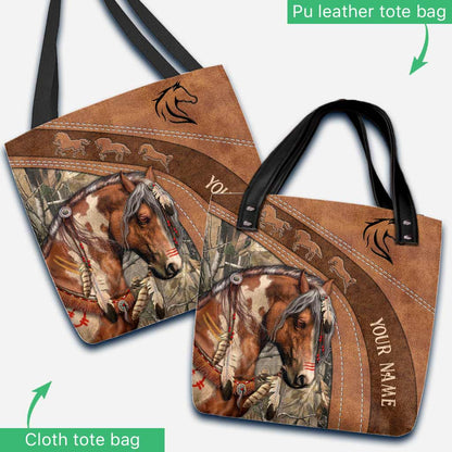 Native Horse - Personalized Horse Tote Bag