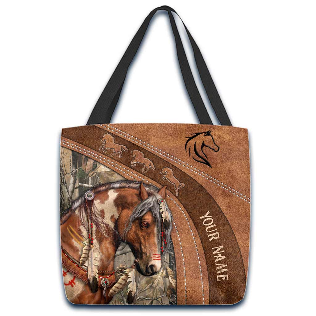 Native Horse - Personalized Horse Tote Bag