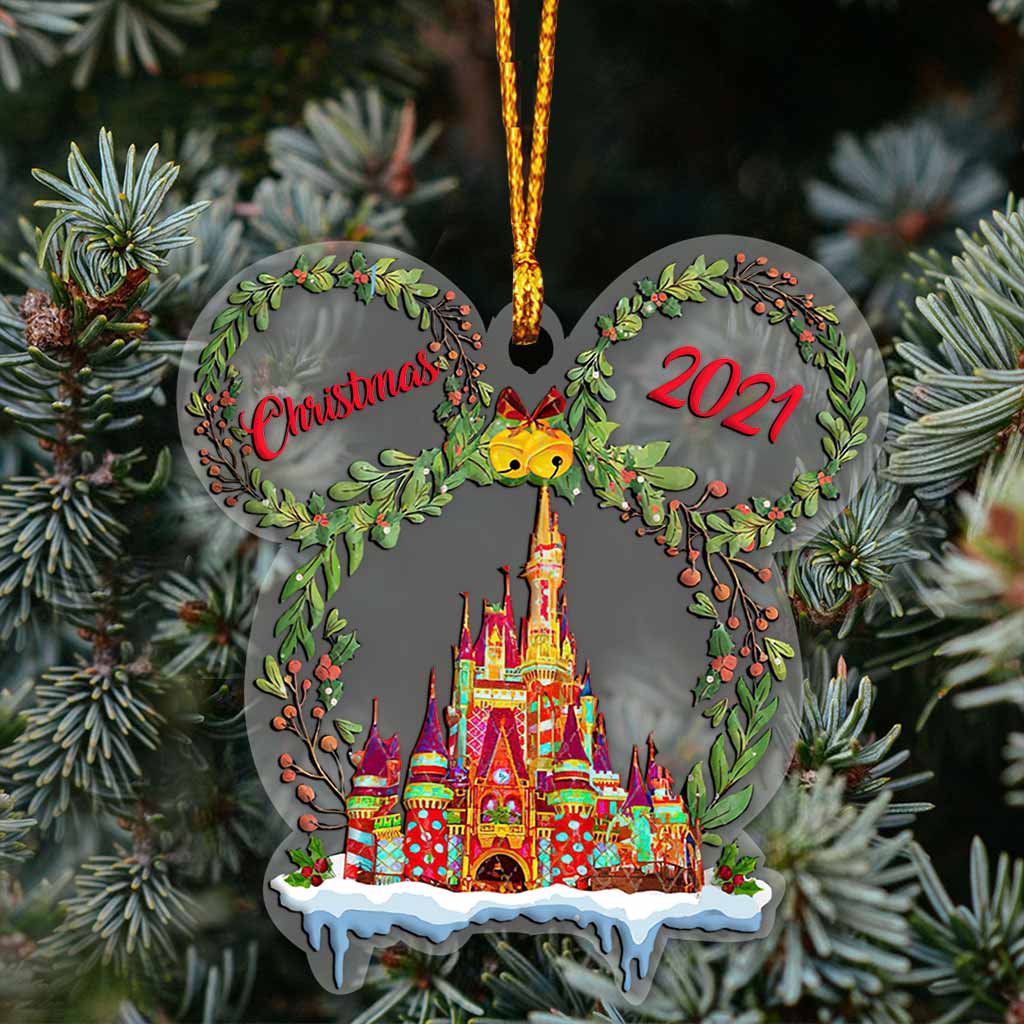 Christmas Magic Mouse Eears - Personalized Christmas Transparent Ornament