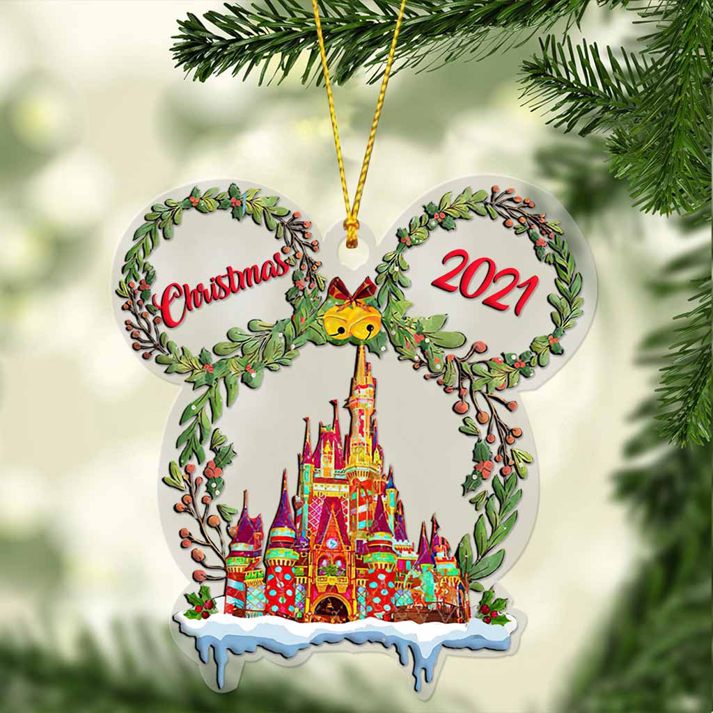 Christmas Magic Mouse Eears - Personalized Christmas Transparent Ornament