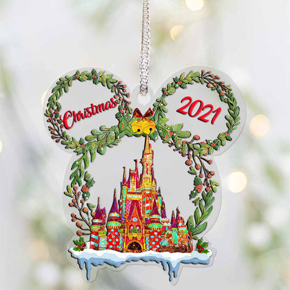 Christmas Magic Mouse Eears - Personalized Christmas Transparent Ornament