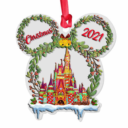 Christmas Magic Mouse Eears - Personalized Christmas Transparent Ornament