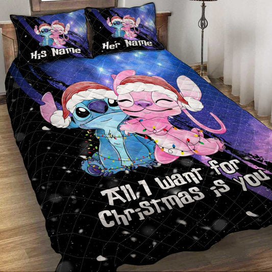 All I Want For Christmas Is You - Personalized Ohana Quilt Set