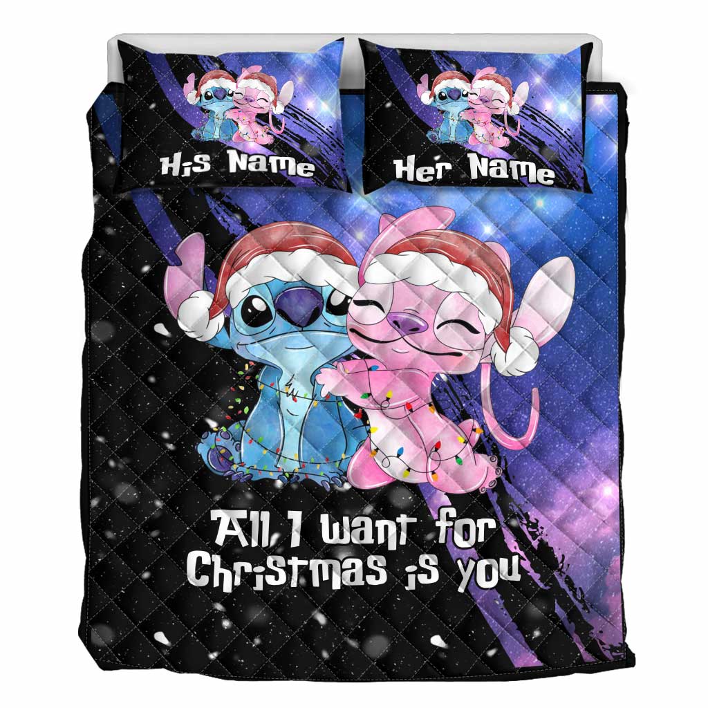 All I Want For Christmas Is You - Personalized Ohana Quilt Set