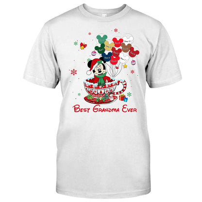 Best Grandma Ever - Personalized Christmas T-shirt and Hoodie