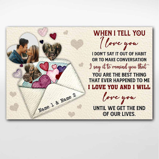 When I Tell You I Love You - Personalized Couple Poster