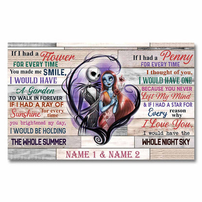 If I Had A Star For Every Reason Why I Love You - Personalized Couple Nightmare Poster