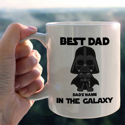 Best Dad In The Galaxy - Personalized Father's Day The Force Mug