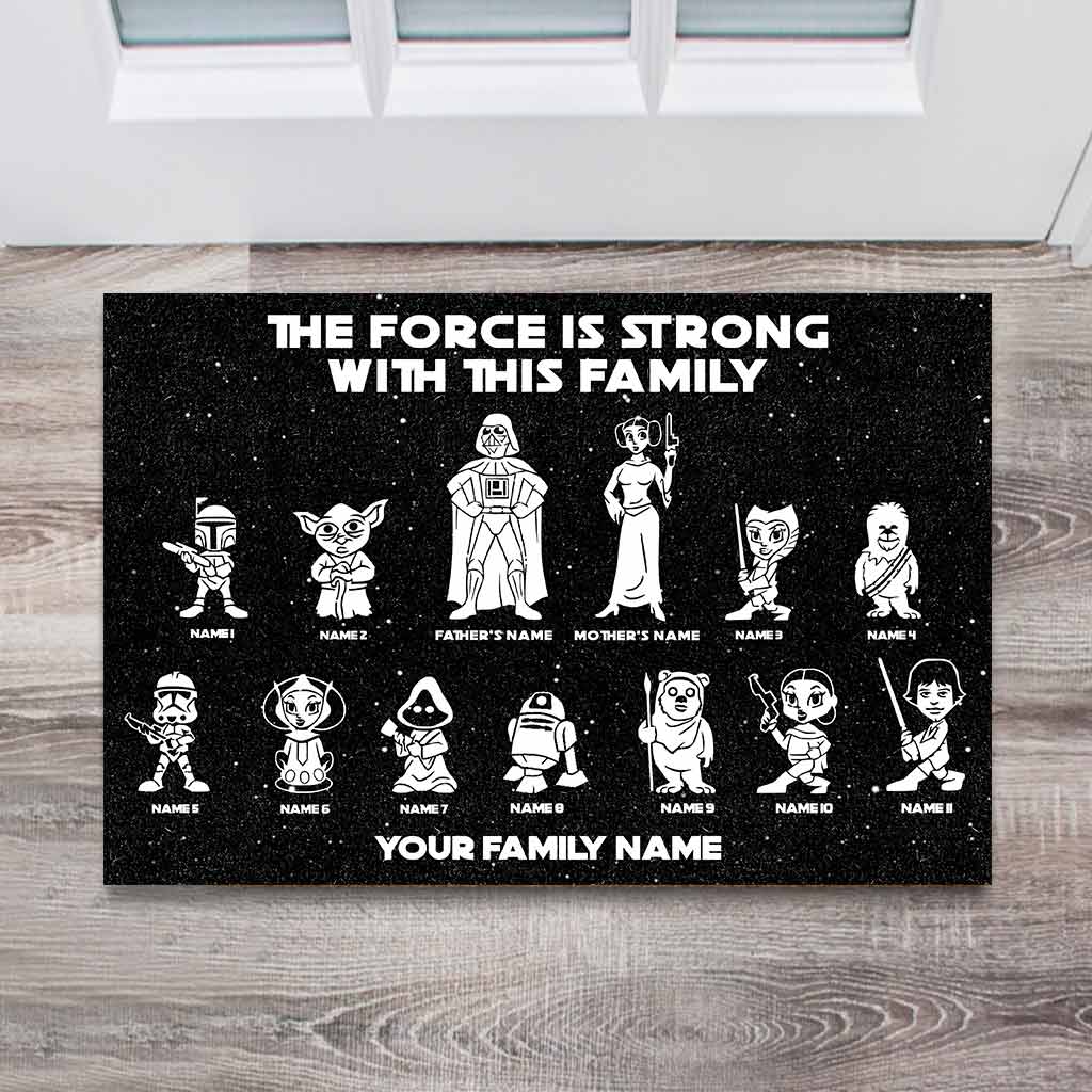 The Force Is Strong With This Family - Personalized The Force Doormat