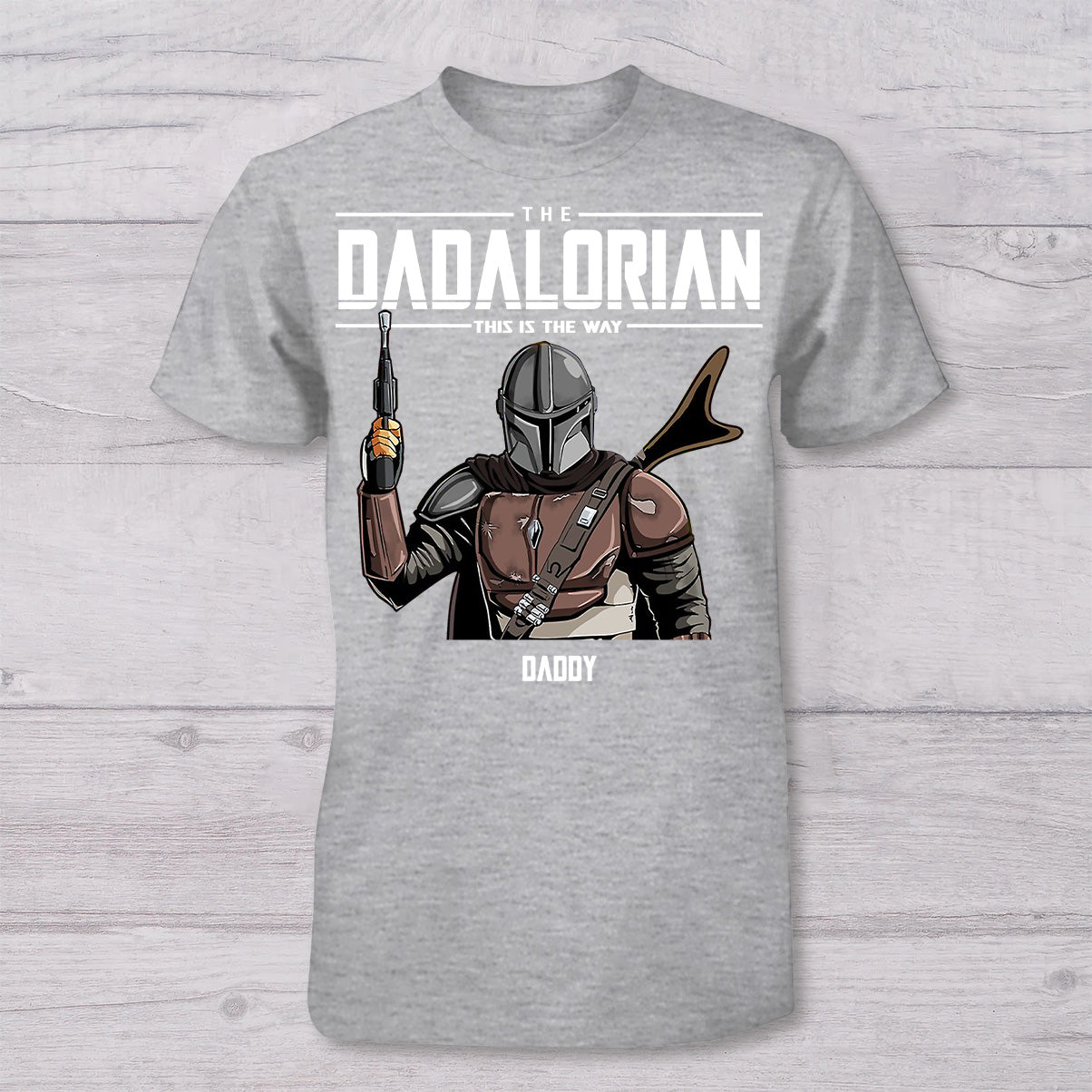 First Father's Day - Personalized The Force T-shirt And Baby Onesie