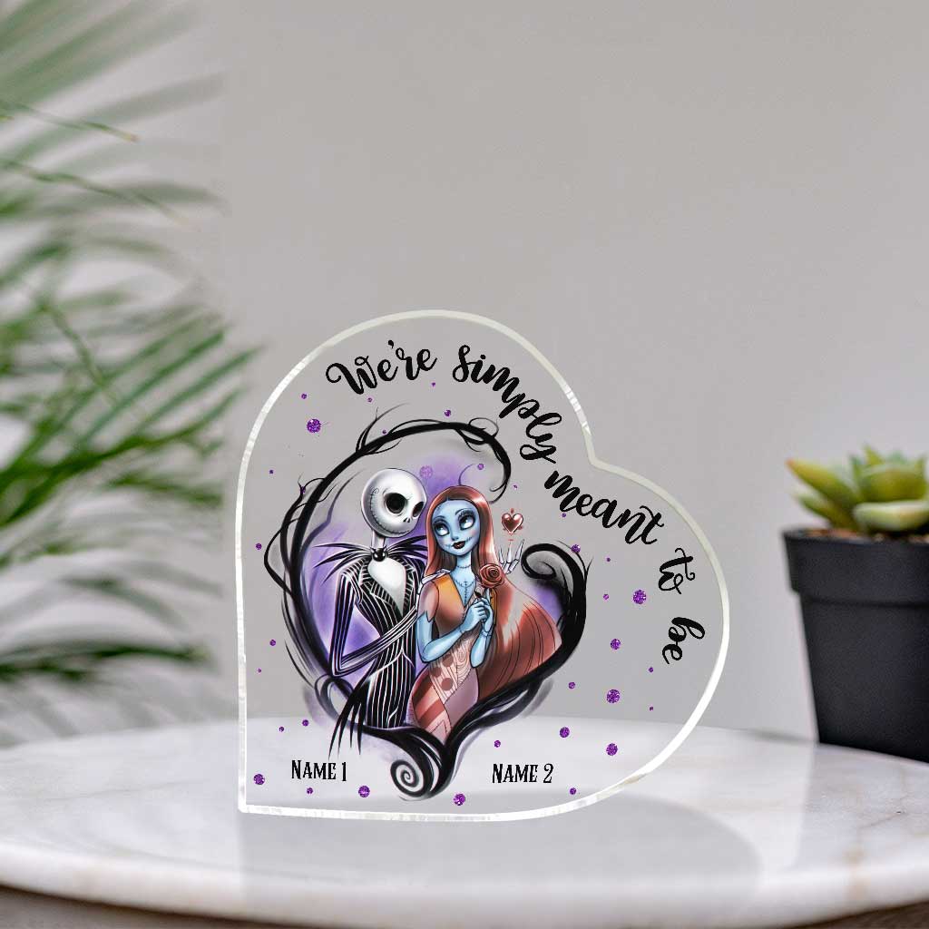 We're Simply Meant To Be - Personalized Couple Nightmare Custom Shaped Acrylic Plaque